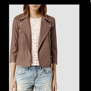 All Saints Leather Jacket. US size 6